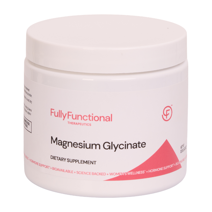Fully Functional Therapeutics Magnesium Glycinate Powder jar — women's hormonal health supplement, 30-day supply