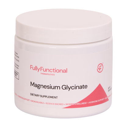 Fully Functional Therapeutics Magnesium Glycinate Powder jar — women's hormonal health supplement, 30-day supply